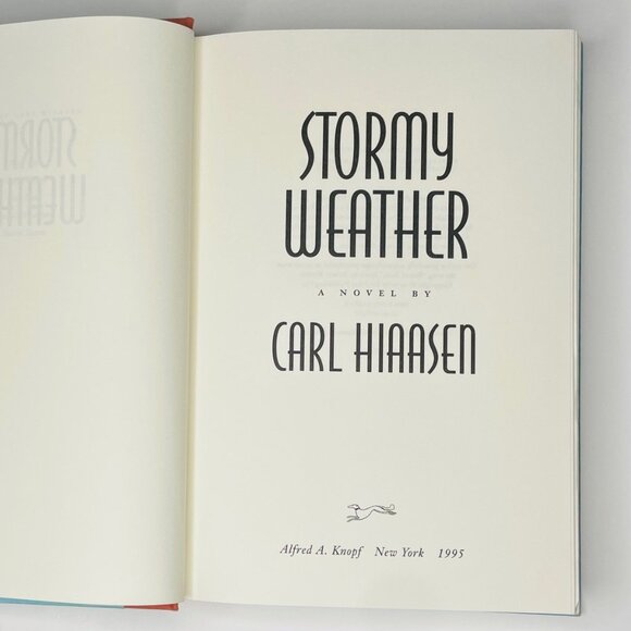 ✨ 2 for 20 ✨ Stormy Weather Hardcover Novel by Carl Hiaasen - Picture 8 of 9
